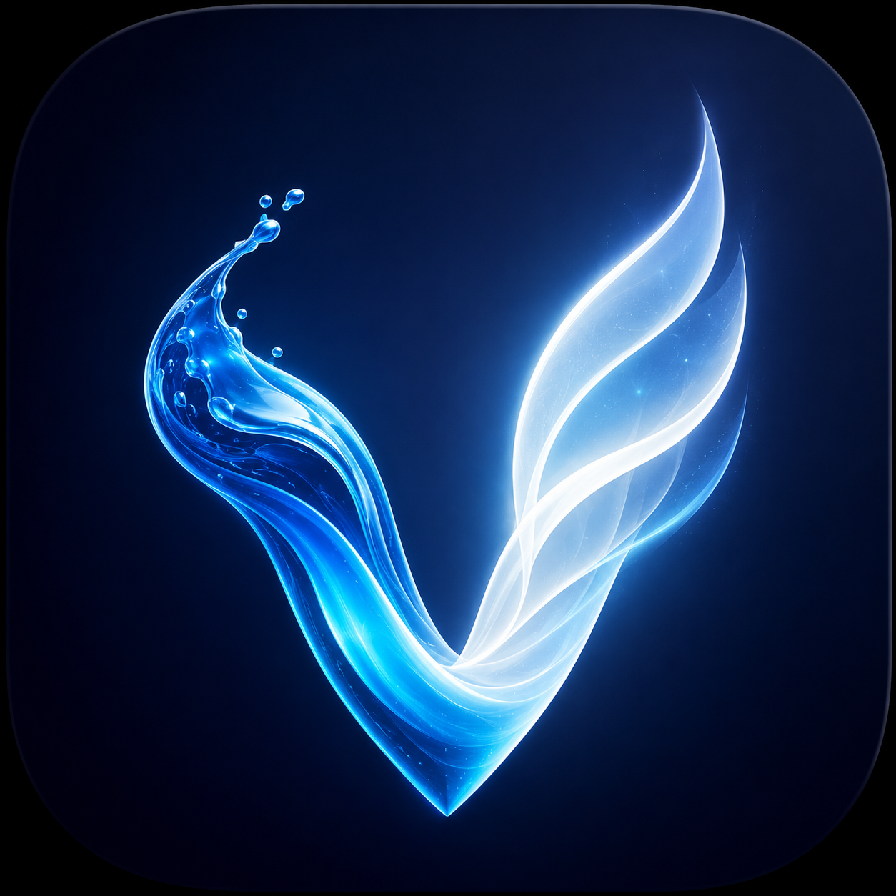 Verly logo inspired by water and the Spirit